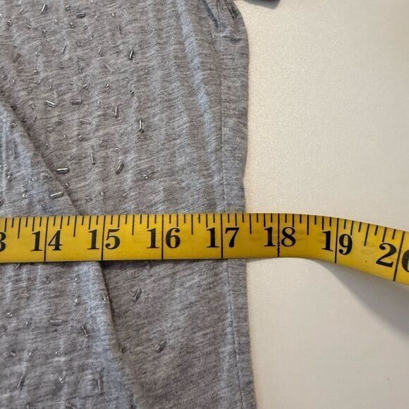 Talbots Heather Gray Beaded Short Sleeve T Shirt Size S - Picture 11 of 13